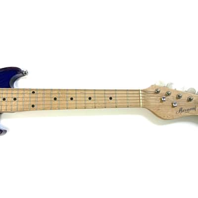Vintage 1970’s/80’s Harmony Iridescent Acrylic Blue Lucite Mini Electric Travel Guitar *Rare image 8