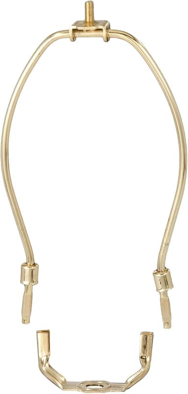 Jumbo 15 Inch Regular Weight Lamp Shade Harp Holder for Table and Floor Lamps, Brass Plated Steel Finish image 1