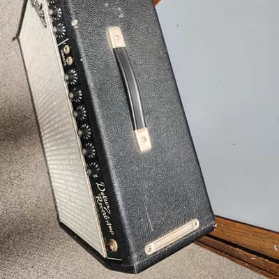 Vintage 1965 Fender Deluxe Reverb Combo Amp - Black Panel AB763 Circuit w/ Footswitch image 4
