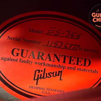 2016 Gibson Memphis ES-355 Bigsby VOS Antique Cherry w/ OHSC & COA image 13