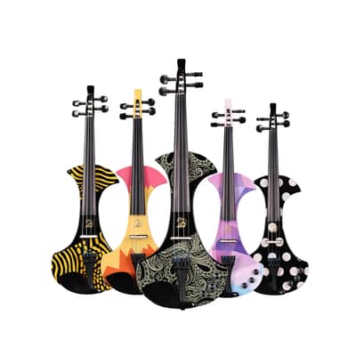 Aileen AV-D501 Electric Violin 4/4 – 20th Anniversary Edition with Piezo Pickup - White Dot image 4