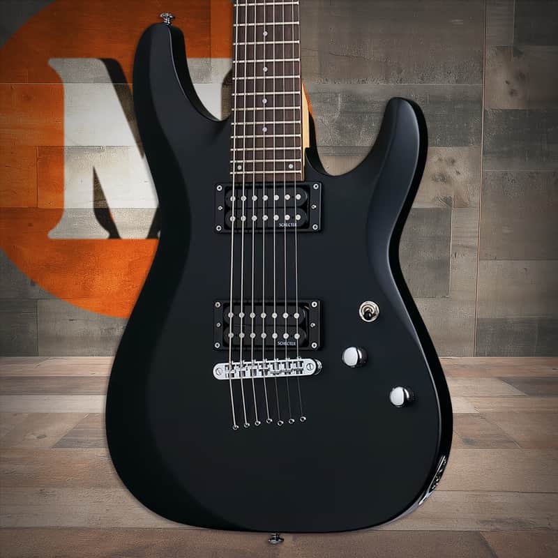 Schecter C-7 Deluxe Electric Guitar - Satin Black (437) image 1