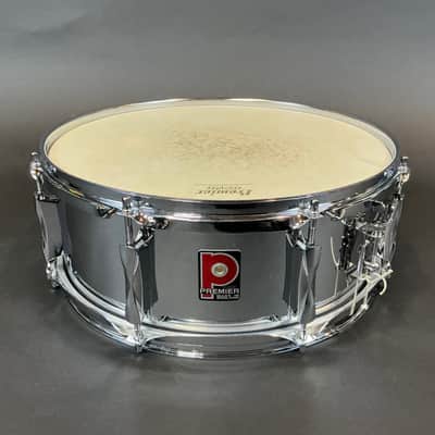 1970s Premier Chrome over Steel 8 Lug Snare Drum 5x14 image 10