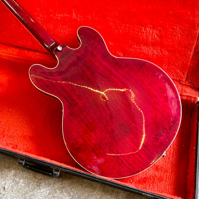 Greco SA-550 c 1975 - Cherry es-335 tdc original vintage MIJ Japan