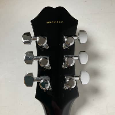 2005 Epiphone Dot DOT-EB Glossy Black Electric Guitar With Reunion Blues Gig Bag image 14