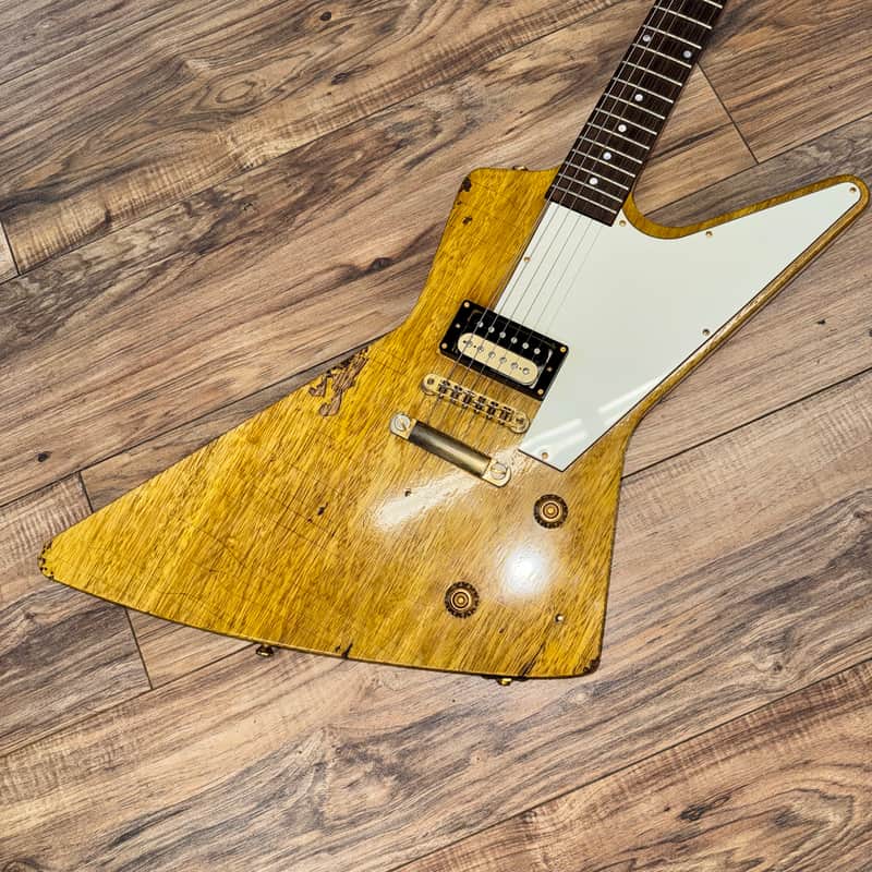 Carlino Nielsen Korina single humbucker EX #8 2019 - Korina relicd image 1