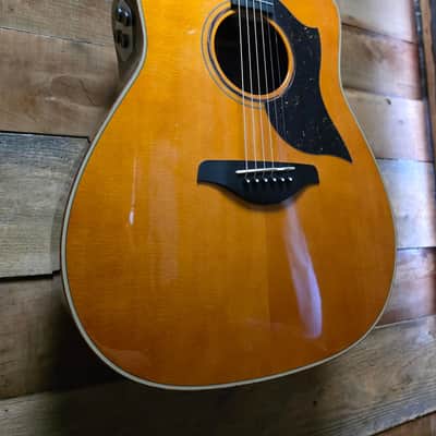 Yamaha A5R A.R.E. Acoustic/Electric Guitar - Vintage Natural w/ Hard Case image 1