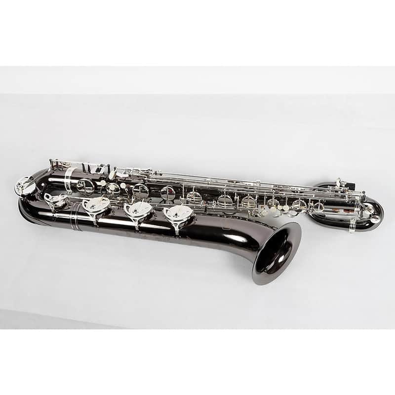 Allora ABS-550 Paris Series Baritone Saxophone Regular Black Nickel Body Silver Keys image 1
