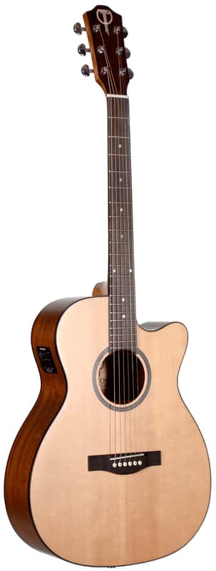 Teton STG100CENT Grand Concert Acoustic-Electric Natural, Solid Spruce Top, Mahogany Back & Sides image 1