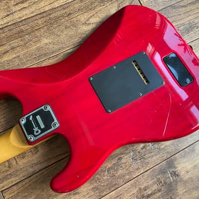 Vintage 1993 Charvel by Jackson CST-070 Super Strat Electric Guitar Active Pickups Transparent Red image 15