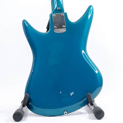 60s Teisco Del-Ray ET-230 Sharkfin Guitar Lake Placid Blue w/ Bridge Mute, Vibey Design image 16