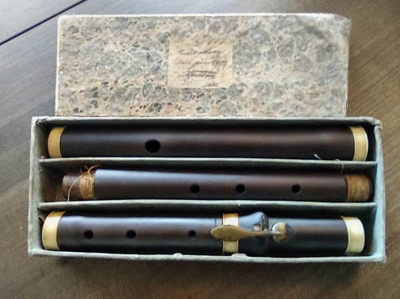 Antique Blackwood One Key D Flute w/Box 19th century Irish image 1