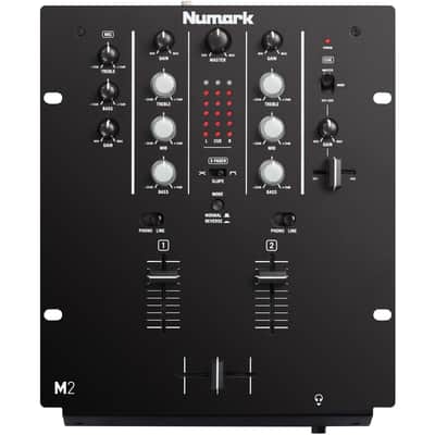 Numark M2 Black 2-Channel 10" Professional DJ Mixer - Black image 5