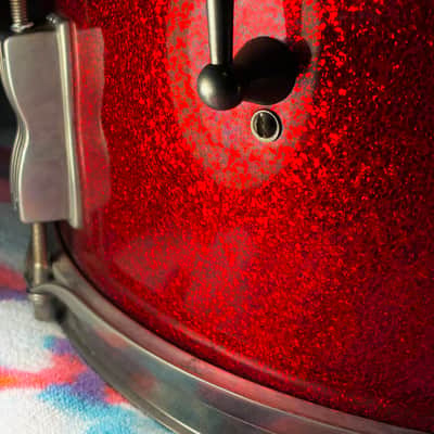 Ludwig No. 491 Pioneer 5.5x14" 6-Lug Snare 1964 - Red Sparkle image 10