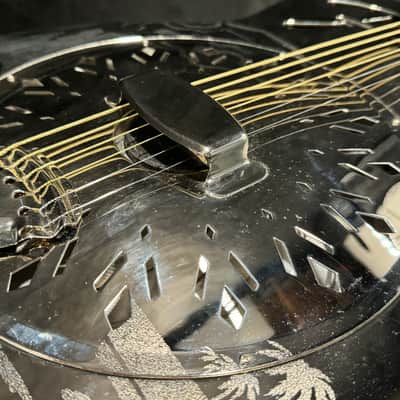 Fender FR-55 Hawaiian Resonator Acoustic Guitar 2012 - Bell Brass Nickel image 17