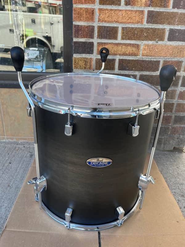 Pearl Decade Maple 16"x16" Floor Tom - Satin Black Burst image 1