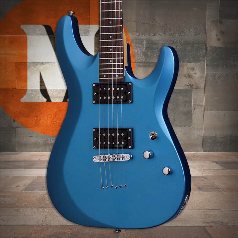 Schecter C-6 Deluxe Electric Guitar - Satin Metallic Light Blue (431) image 1