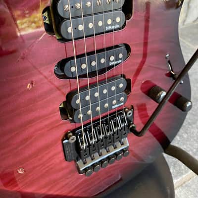 Yamaha Pacifica 821DX - Flamed Purple, 24 Frets, Floyd Rose, Good Condition + Video Demo image 9