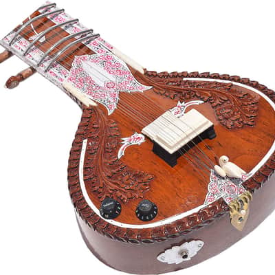 SITAR~VILAYAT KHAN STYLE~6 MAIN, 12 -13 SYMPATHETIC STRINGS~WITH GIG BAG, MIZRAB image 7