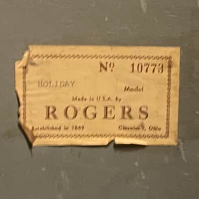 Rogers 16" x 16" Holiday Floor Tom 1957 - Black Diamond Pearl image 7