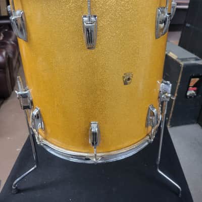 Ludwig Super Classic 1964-1965 - Gold Sparkle, 16” Floor Tom, 22” Bass, 2 12” Rack Toms, 14” snare image 9