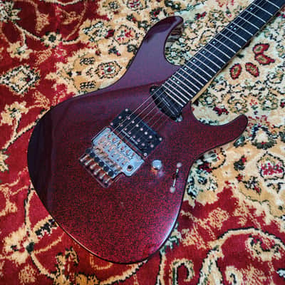 2009 ESP Maverick MV 27 frets, SADO CUSTOM SHOP Factory, Black & Red Sparkle Flake, MIJ JAPAN image 2