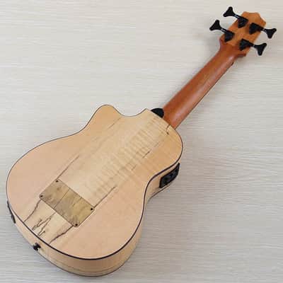 30 Inch 4 String Electric Ukulele Bass, Ash Wood Top Body, Okoume Wood Neck image 3