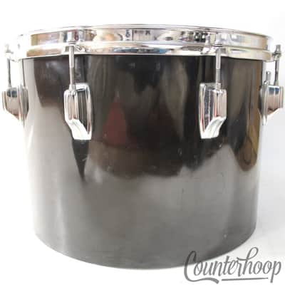 *Rogers 14x10"Jet Black Pearl Concert Tom Drum Powertone Swivomatic Vintage 70s* image 4