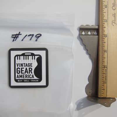 Kay Flat Top Guitar Tailpiece Authentic Vintage Part Circa-1950s-1960s-Chrome image 7