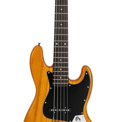 Glarry GJazz Electric 5 String Bass Guitar Full Size - Yellow image 9