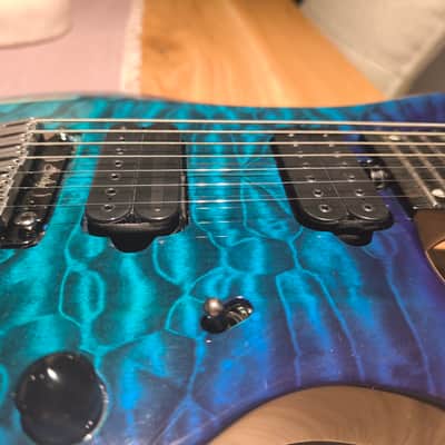 Sterling MAJ270X QM John Petrucci Signature Majesty DiMarzio 2020 - 2024 - Cerulean Paradise image 12