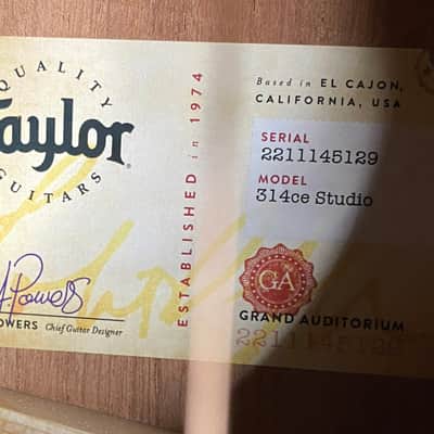NEW! Taylor 314ce Studio Acoustic-Electric Guitar - Natural - Authorized Dealer - 4.45lbs - G06231 image 4