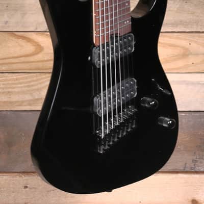 Ibanez RGMS8 Multi-Scale 8-String Electric Guitar Black image 2