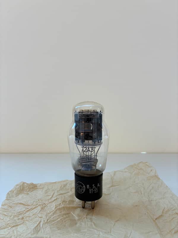 RCA 2A3 VT-95 Vintage Vacuum Tube - Dual Black Plate, Military Spec - NOS / Tests Strong (74/38) image 1