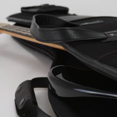 Harvest Fine Leather Black Buffalo & Canvas Electric Bass Guitar Gig Bag image 2