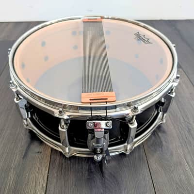 **ULTRA RARE** Pearl Masters Studio Birch Shell 14" x 5.5" Snare Drum 10 Lug Ebony Black Mist Reinforcement Rings Made in Taiwan (Early 1990's Pre BRX) image 7