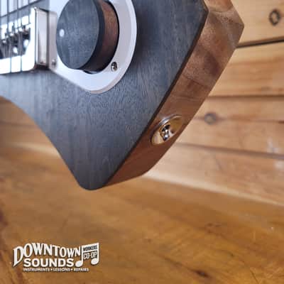 Jones'n Guitars "The Knob" KB 5-String Bass with Access Soft Shell Case - Chambered Walnut, 8lbs 8oz image 5