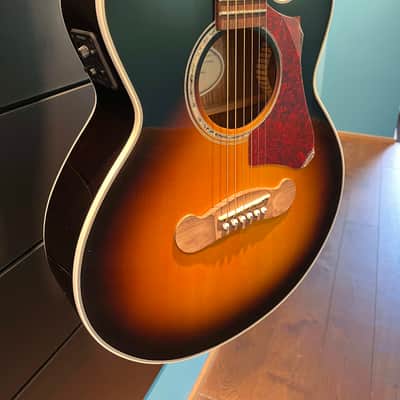 Epiphone J-200 EC Studio Parlor Vintage Sunburst image 7