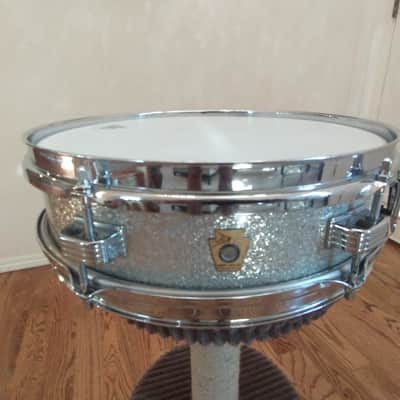 Ludwig Super rare 1962 vintage Jazz Festival Combo 3 x 13 snare drum, silver sparkle, brass hoops - mint condition! image 8