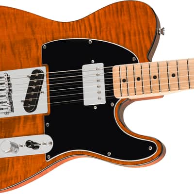 Squier Affinity Series Telecaster FMT SH Maple FB Black Pickguard Mocha image 4