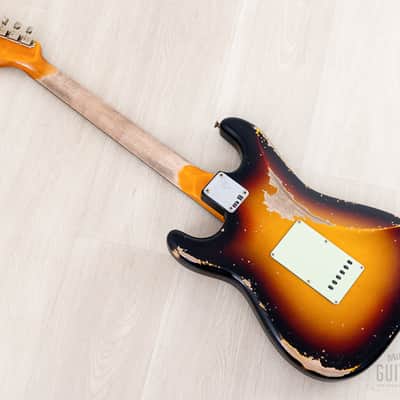 2024 Fender Custom Shop Alley Cat Stratocaster Heavy Relic SSH Superstrat Sunburst w/ Case, CoA image 13