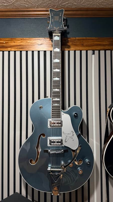 Gretsch G6136T-140 140th Anniversary Double Platinum Falcon 2023 - Present Two-Tone Stone Platinum / Pure Platinum image 1