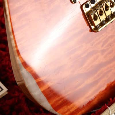 Colletti Guitars Speed of Sound Tangerine Quilt Maple Top image 9