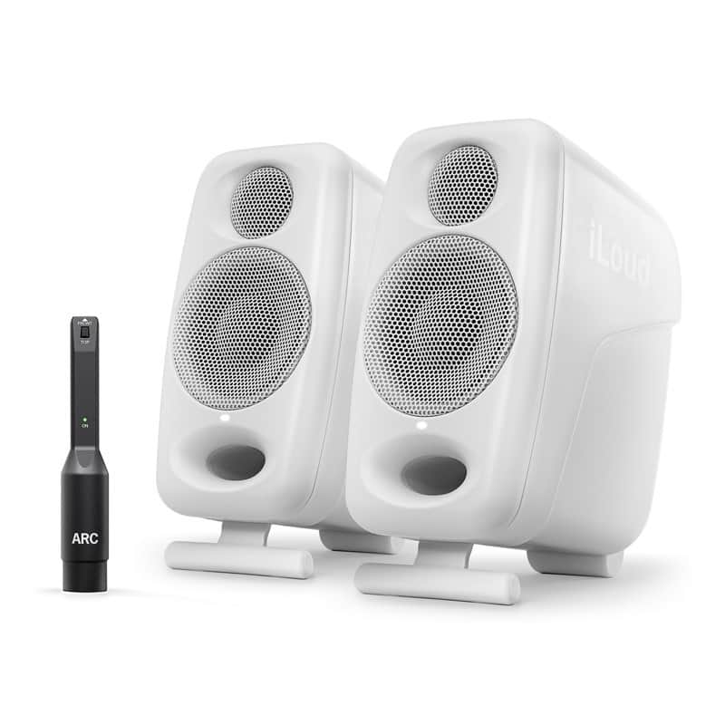 IK Multimedia iLoud Micro Monitor Pro White Pair (White) (iLoud) (Monitor Speakers with Built-in ARC Room Correction) image 1