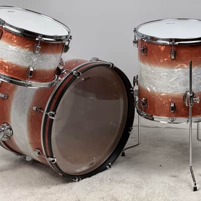 Ludwig USA 20/12/14" Neusonic Downbeat Outfit - VIDEO Fireburst Pearl w/ Maxwell Ludwig Rail image 8
