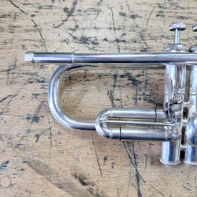 Vintage Bach Stradivarius Model 37 Silver Bb Trumpet with Original Case Just Serviced Late 1970's image 3