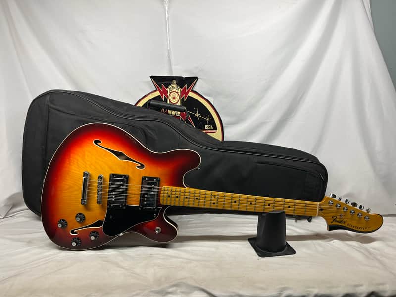 Fender Starcaster Semi-Hollow Body Electric Guitar - Aged Cherry Burst with Gig Bag image 1