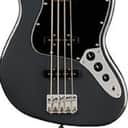 Squier Affinity Series Jazz Bass Laurel Fingerboard Black Pickguard, Charcoal Frost Metallic