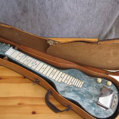 Magnatone Varsity 1950's MOT Blue Amp & Magnatone Lap Steel image 19