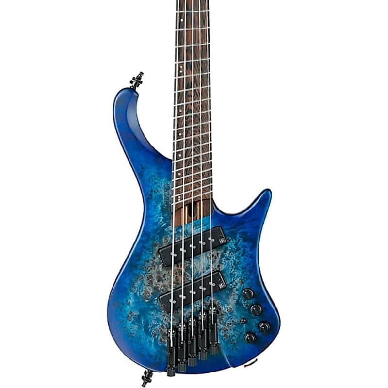 Ibanez 5-String Multi-Scale Ergonomic Headless Bass Pacific FRESH FROM NAM 2025 - Blue Burst Flat image 1